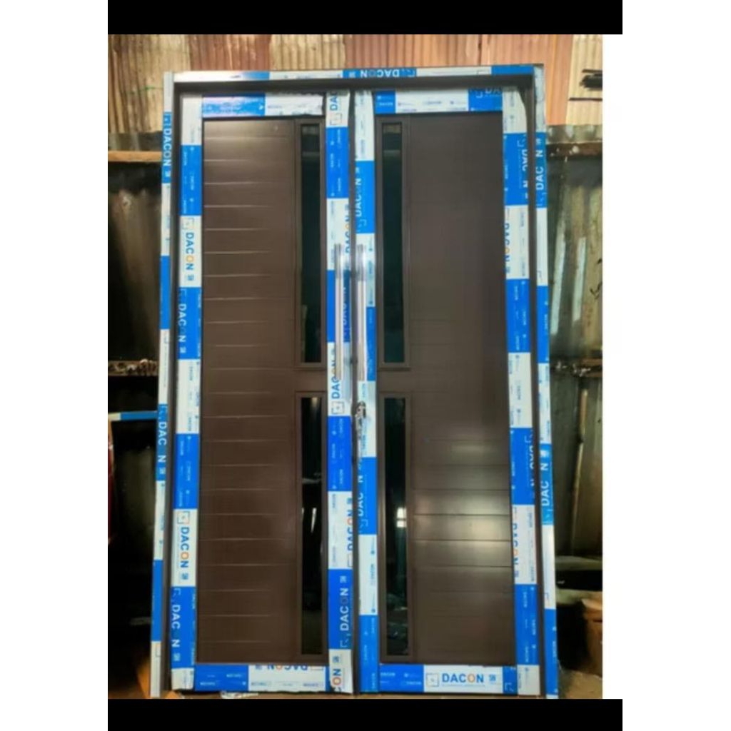 set kusen+dua daun pintu dabel Kupu-kupu uk T210xL120 bisa costum ukuran, model, free packing kayu