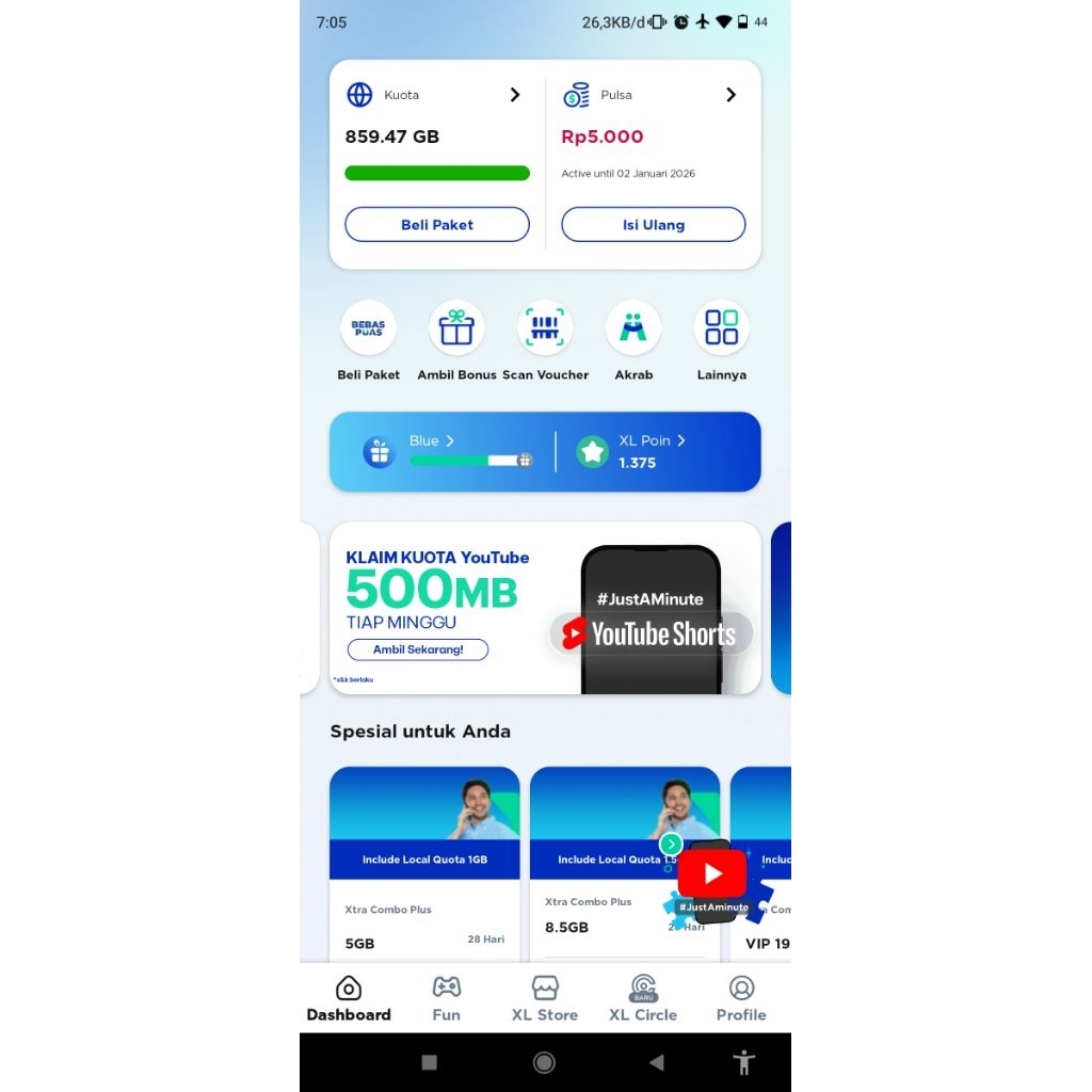 XTRA COMBO VIP PLUS 90% Quota 859gb