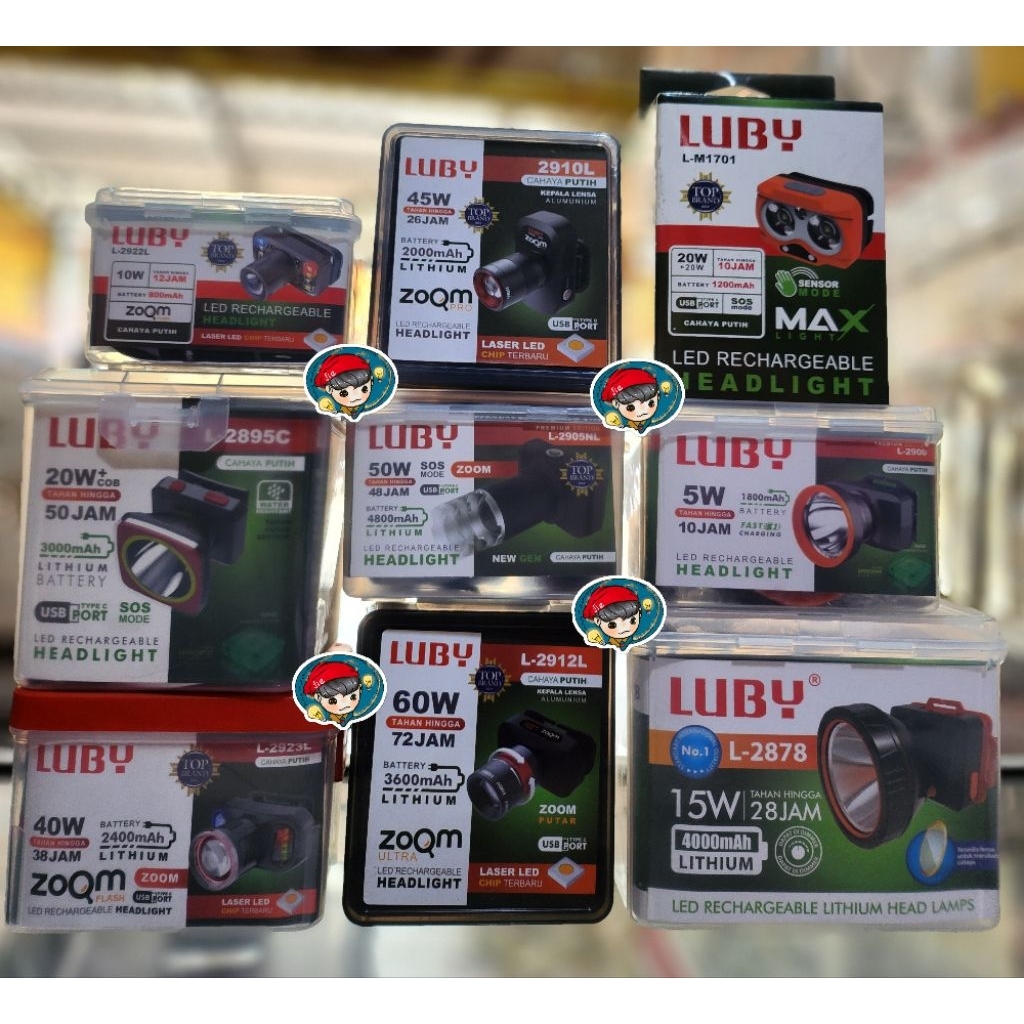 Luby Senter Kepala [Led Rechargeable Headlight]