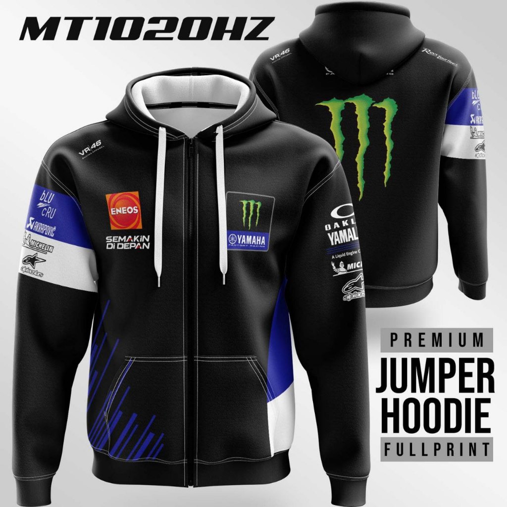 Jaket MotoGP Yamaha Racing Team Hoodie Zipper