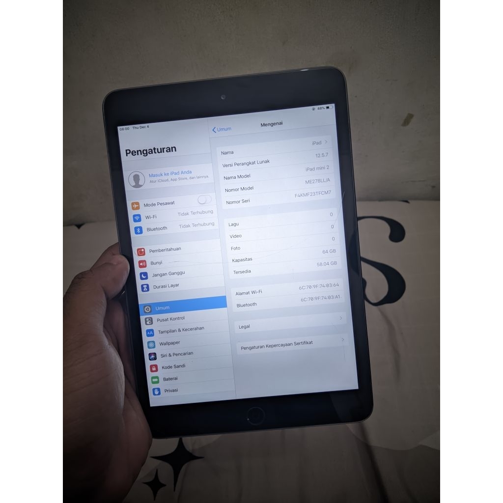 Ipad Mini 2 64Gb Bypass wifi only