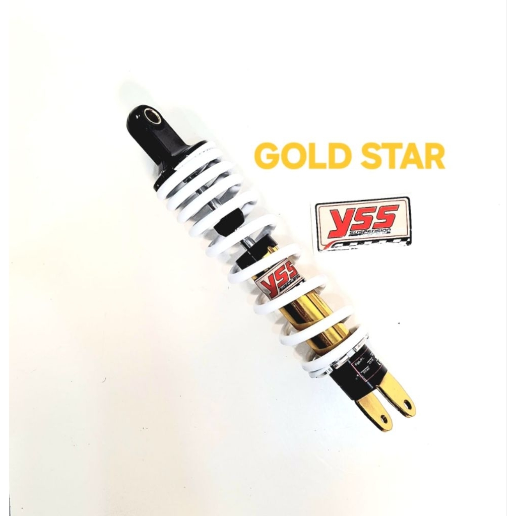 SHOCK BELAKANG COPY YSS PUTIH/BIRU UKURAN 330 MM BUAT MOTOR VARIO 125CC/ VARIO 150CC/ VARIO 160CC/ X