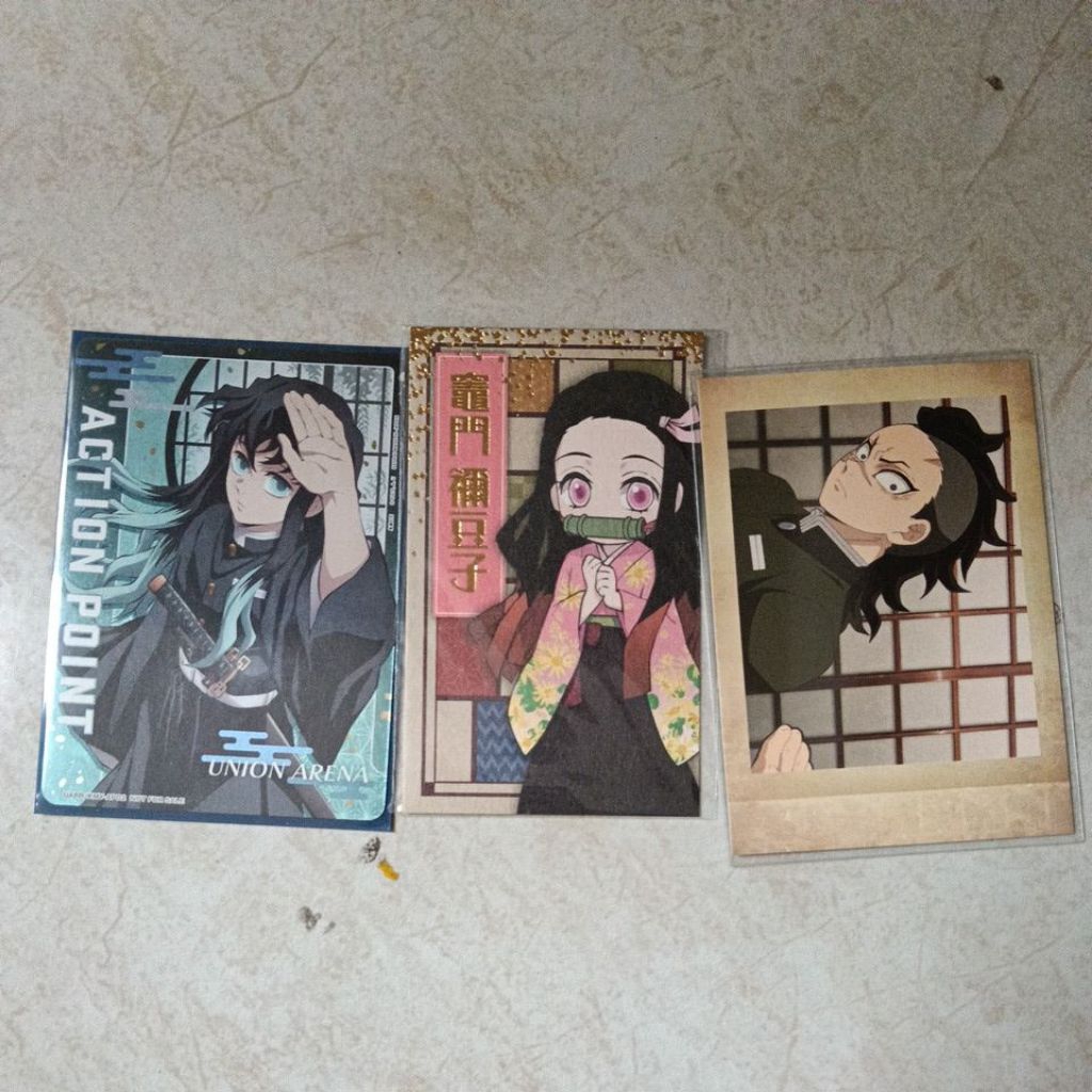official merch demon slayer postcard muzan gyomei photocard nezuko muichiro genya