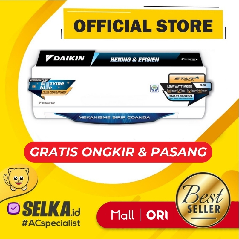 DAIKIN FTKC25TV AC SPLIT 1 PK STAR INVERTER