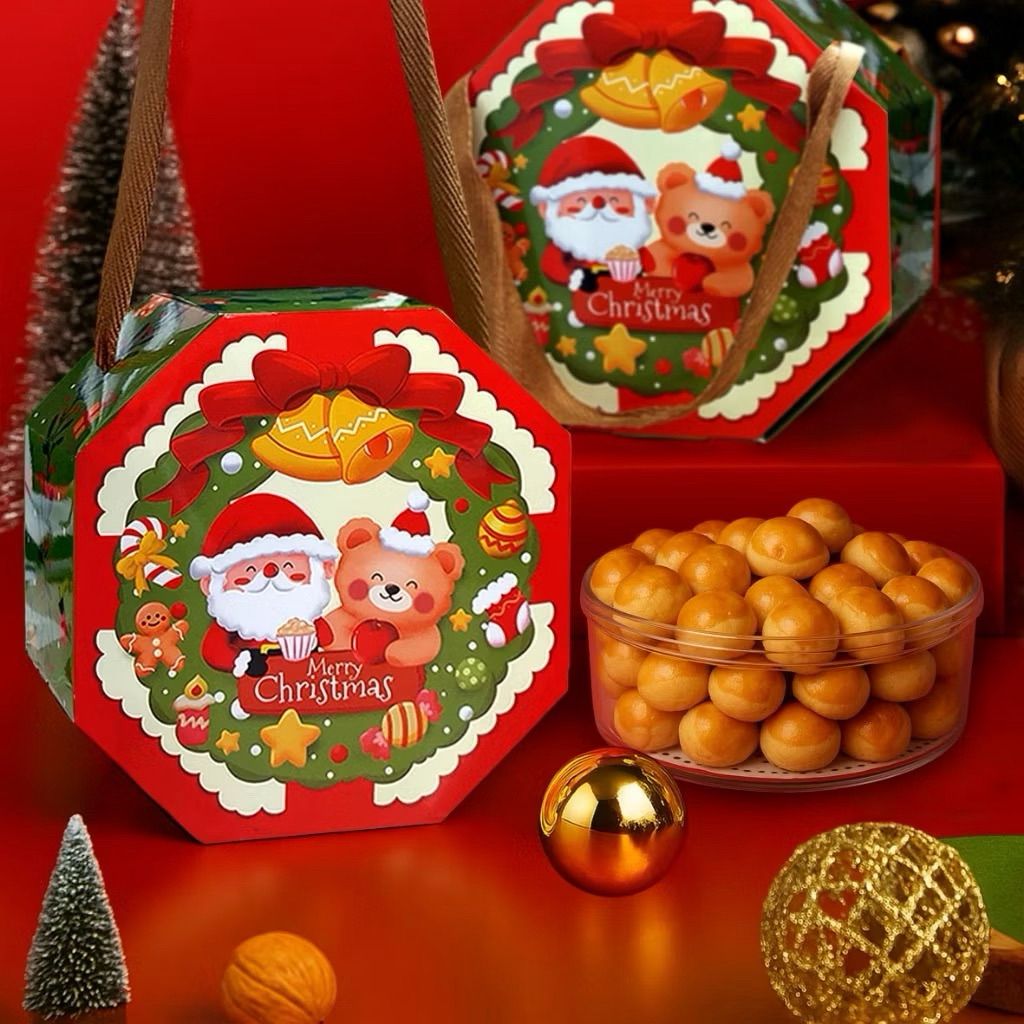 Box Cookies | Box Natal | Christmas Box | Box toples 500gr | Box Hexagon 3