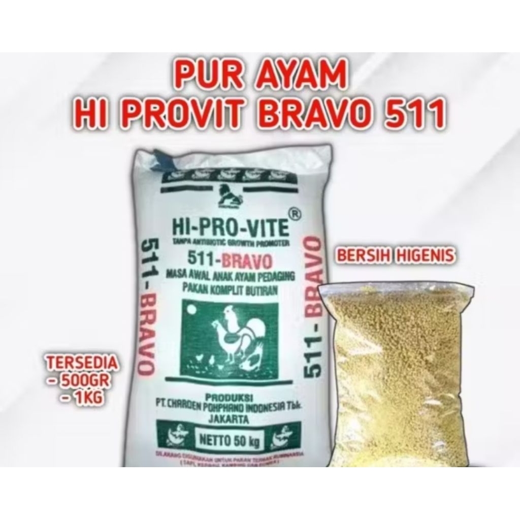 Pur ayam Bravo 511 pedaging