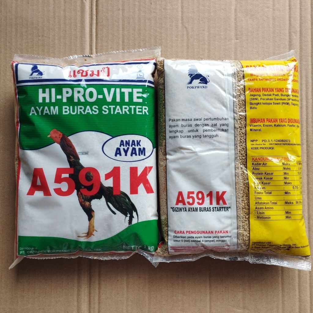 PAKAN AYAM A591K HI-PRO-VITE (1KG) CHAROEN POKPHAND