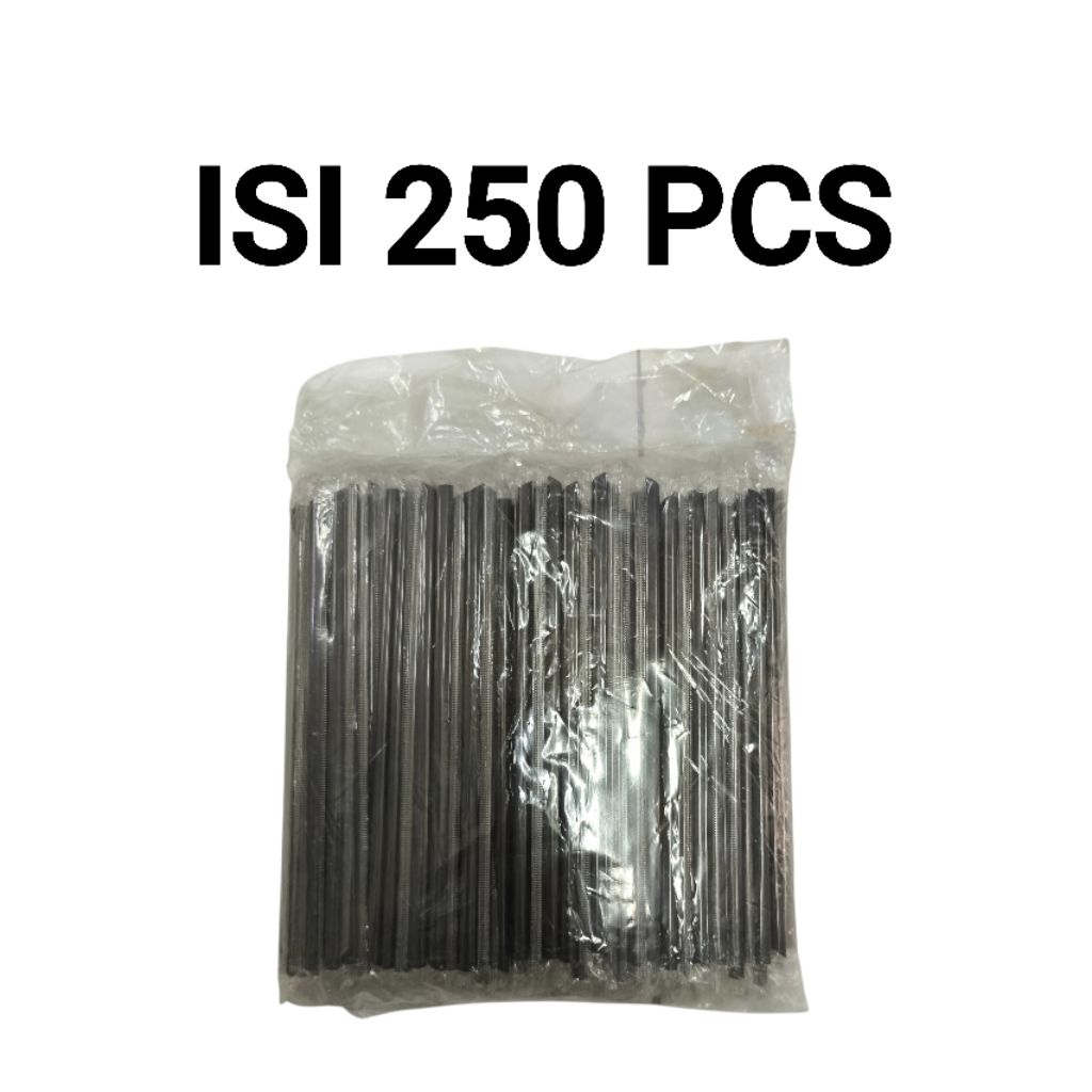 #AMDREMARTPLASTIK# SEDOTAN PIPET PLASTIK UNTUK MINUMAN ISO 250 PCS