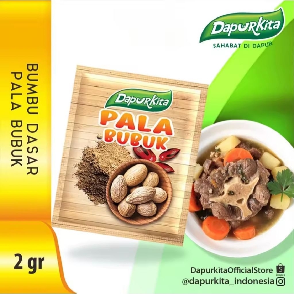 bubuk pala Dapur kita 2 gram pala bubuk sachet