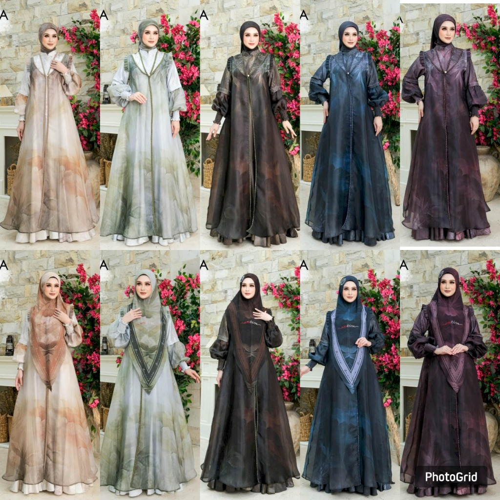 ORIGINAL Gamis Syar'i  NARAYA SERIES BY OMEIRO - Terbaru Lebaran Voal Syari REALPIC ORI COD