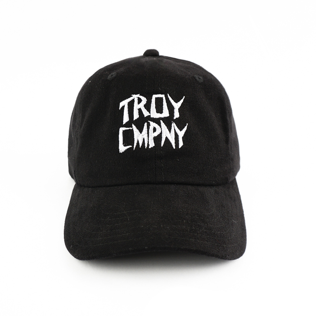 [Free Box] Troy Company Baseball Polo Cap Black Primitive - Topi Polo Baseball Hitam BC 3460