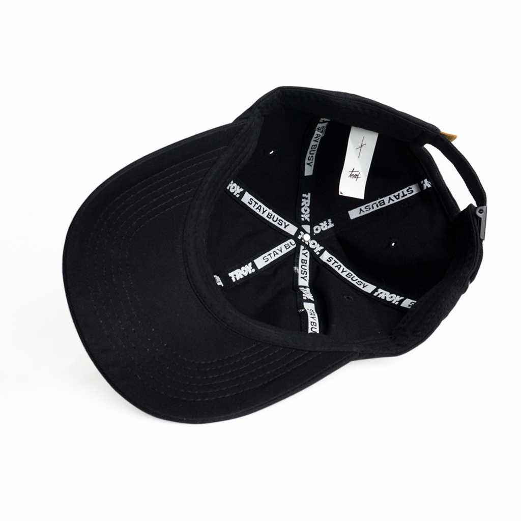 [Free Box] Troy Company Baseball Polo Cap Black Rodeo - Topi Polo Baseball Hitam BC 3461