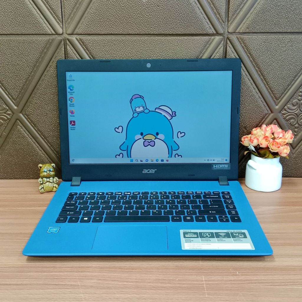 LAPTOP SECOND ACER ASPIRE 3 A314-32-C52Q INTEL N4000 INTEL UHD GRAPHICS 600 RAM 8GB DDR4 SSD 128GB 1