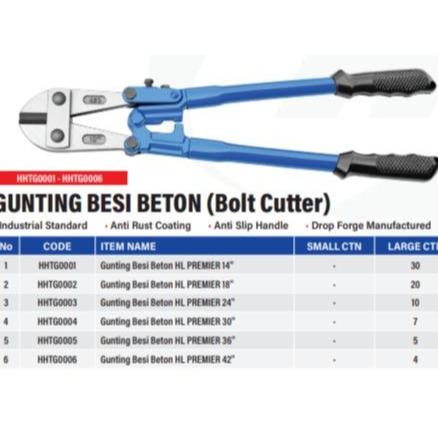 HL PREMIER GARANSI Gunting Besi Beton 14 18 24 30 36 42 inch Bolt Cutter Tang Pemotong Besi Baja tek
