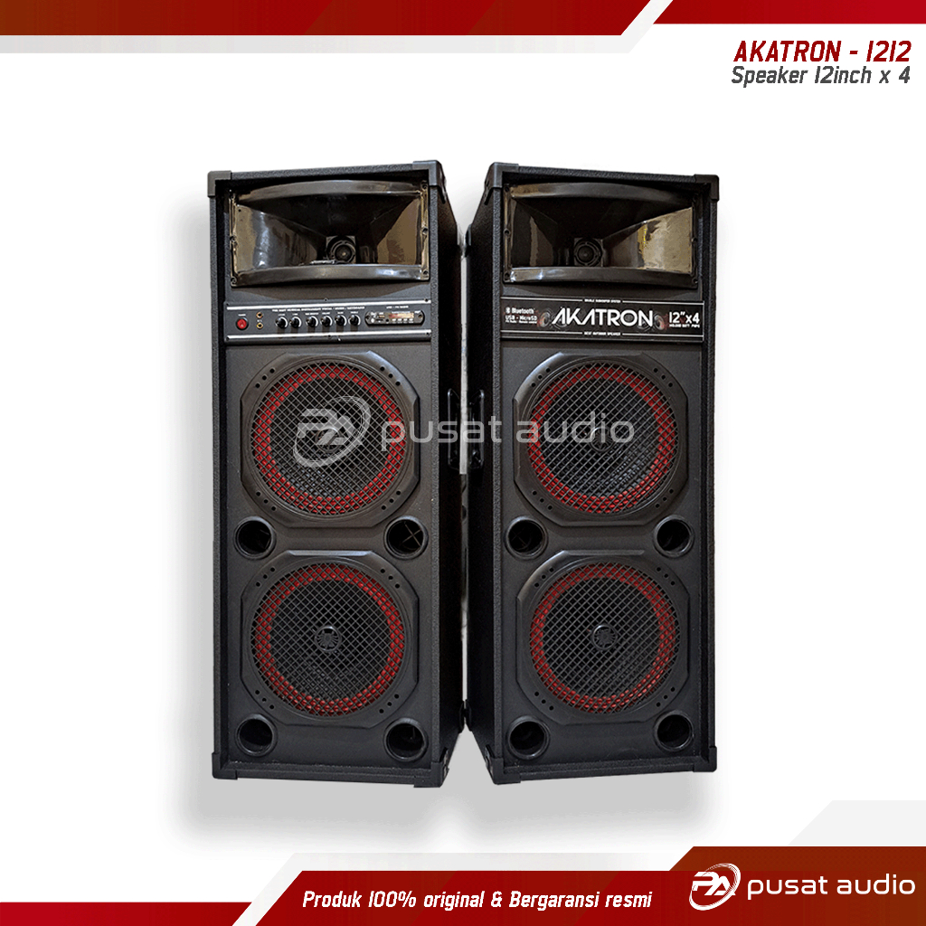 12x4 AKATRON 1212 -  12 Inchi DOBEL SPEAKER AKTIF SUBWOOFER 12inch