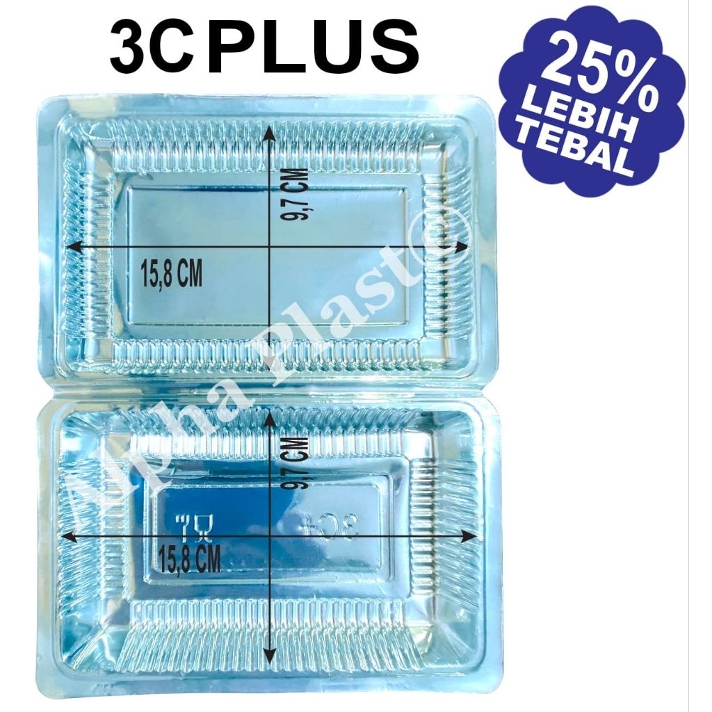 ALPHAPLAST - ISI 100 PCS / Mika 3C PLUS / Mika 3C+ / Mika Kue / Mika Makanan