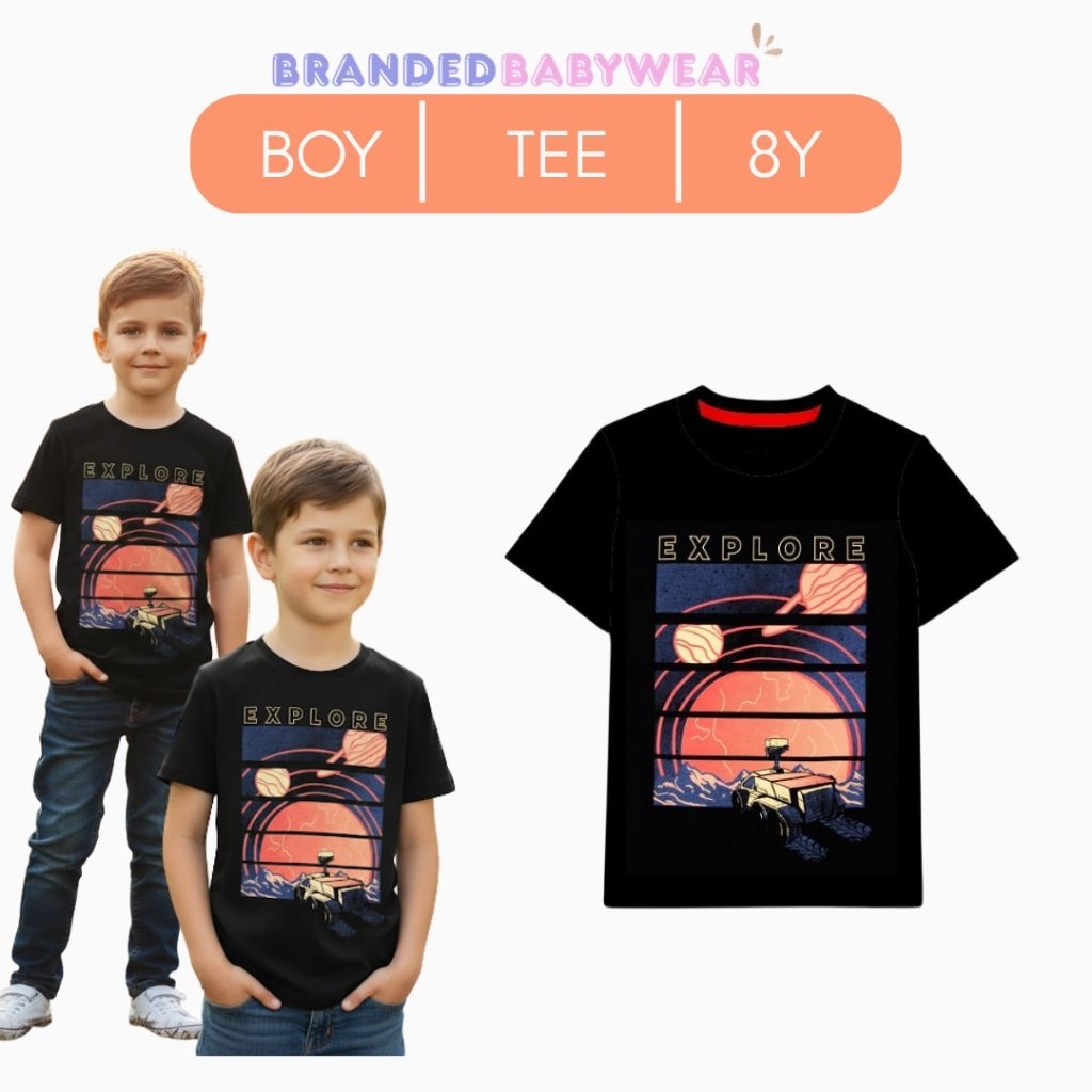 Kaos Anak Laki Laki Size 8Tahun Cocok Untuk Kado/Gift BBW195