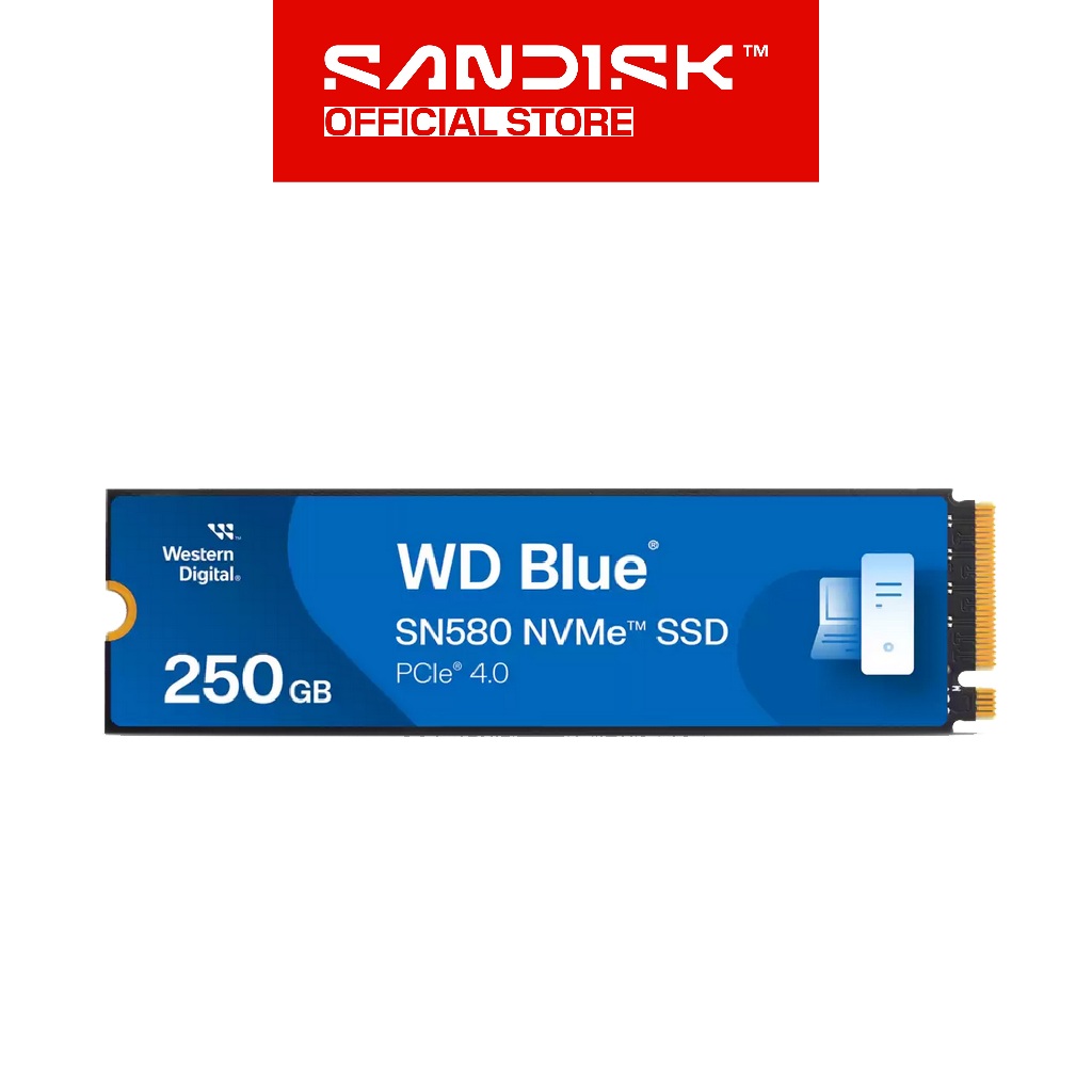 WD Blue SN580 SSD 250GB / 500GB / 1TB / 2TB PCIe Gen4 NVMe M.2 2280