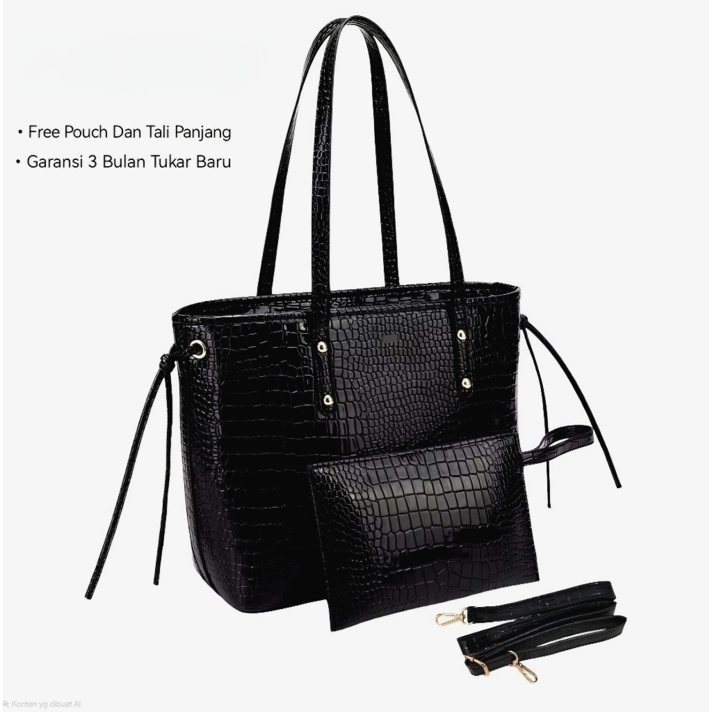 CK Totebag Croco Tas Wanita Totebag Wanita Tas Kuliah Wanita Tas Kerja Wanita Shoulder Bag import