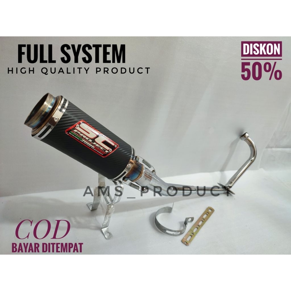 Knalpot Racing SC Project Karbon Jupiter mx new/Jupiter mx old/Satria Fu karbu/Satria Fu injeksi