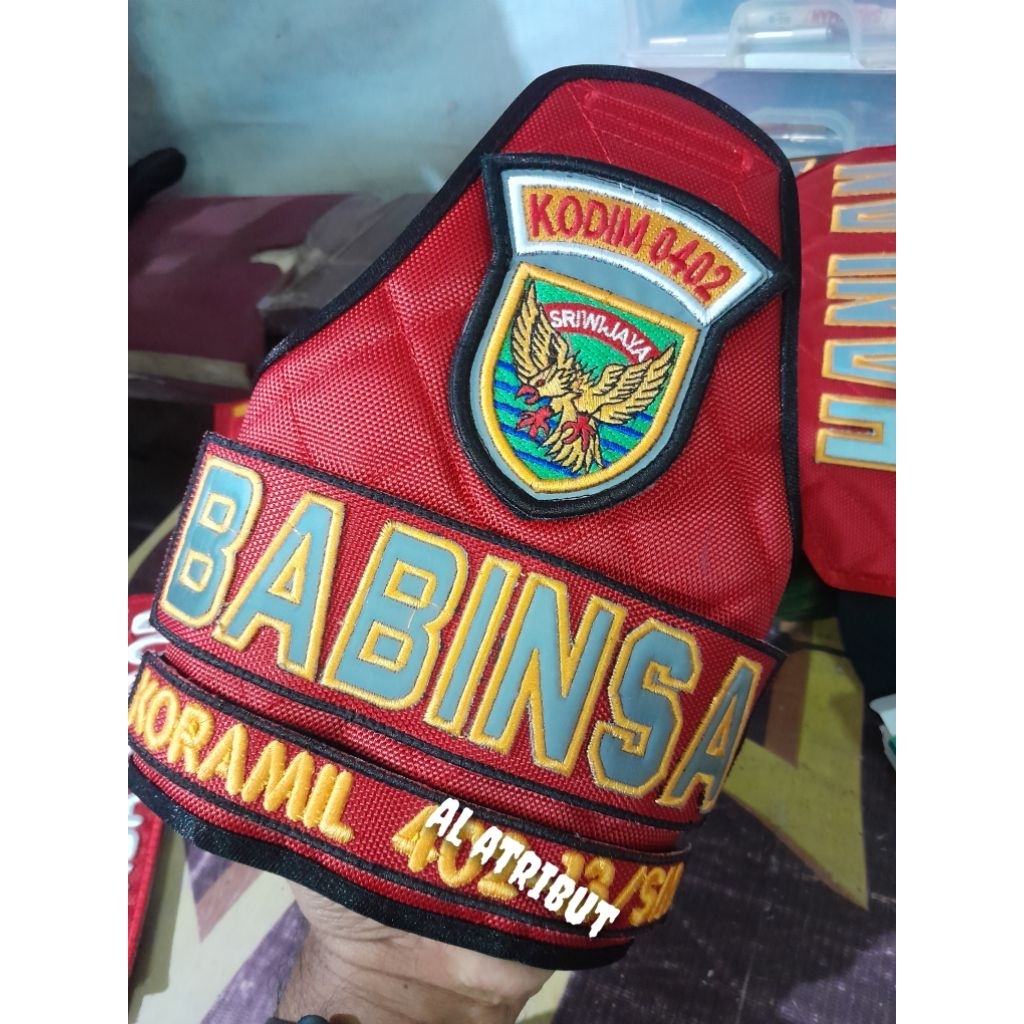 ban lengan babinsa model perekat bisa custem logo kodam