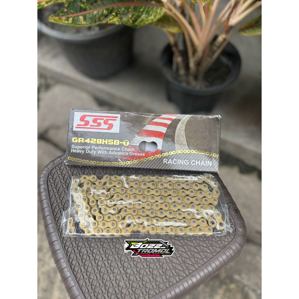 Rantai Emas SSS 428HSBT 130L Motor Sport