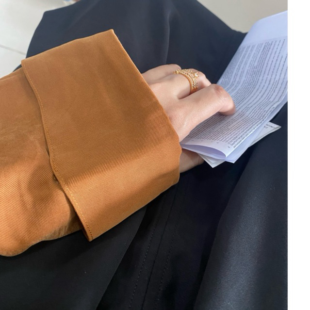 PRELOVED PL FOLDRESS SIDRA M L CARAMEL AUBERGINE VVGC