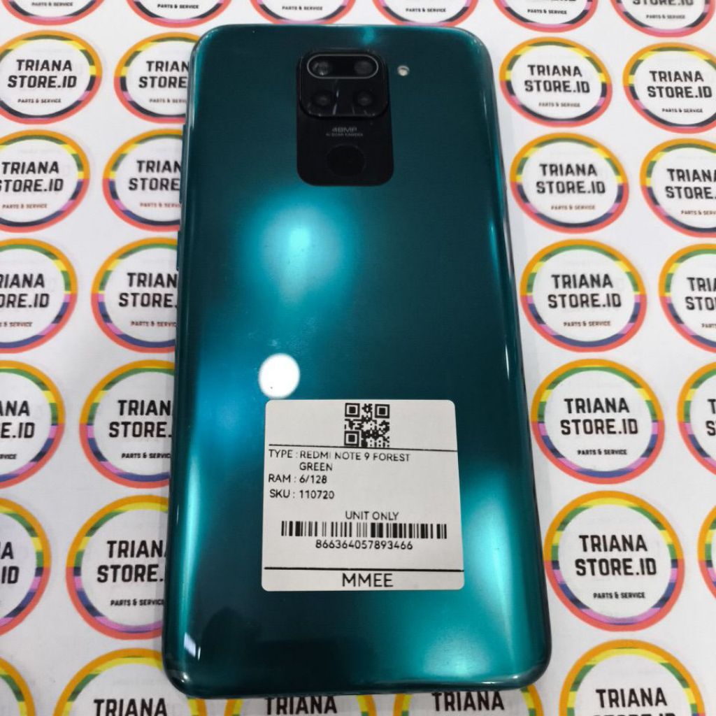 Handphone second normal Xiaomi redmi note 9 6+128GB Original