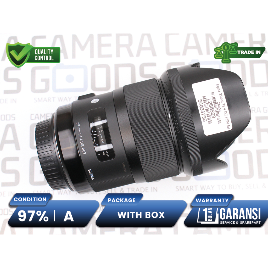 Lensa Sigma 35mm F1.4 DG HSM ART Lens for Canon EF Second Bekas /35mm f/1.4
