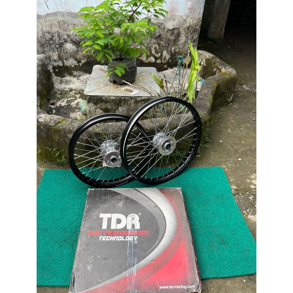 Paket Velg Set Trabas KLX 18/21 Tromol Supercopy Velg TDR Tanpa Ban PNP D-Tracker 150 Series