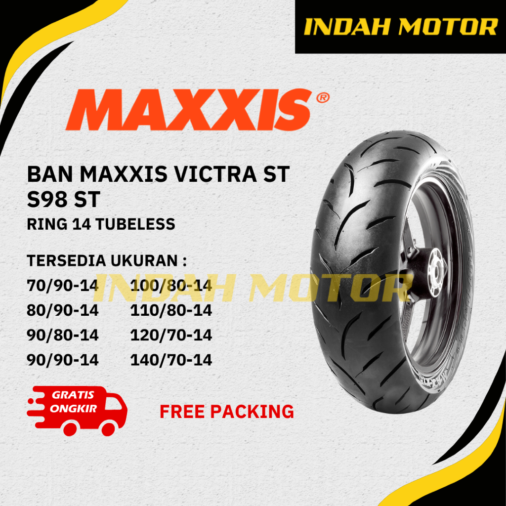 BAN MAXXIS VICTRA ST S98ST | RING 14 | 70/90-14 | 80/90-14 | 90/80-14 | 90/90-14 | 100/80-14 | 110/8