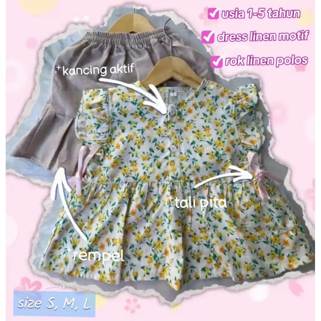 SETELAN BAJU ANAK PEREMPUAN DRESS ANAK WANITA OOTD BAJU MURAH part 2 ROK REMPEL ANAK KEKINIAN 2025/2