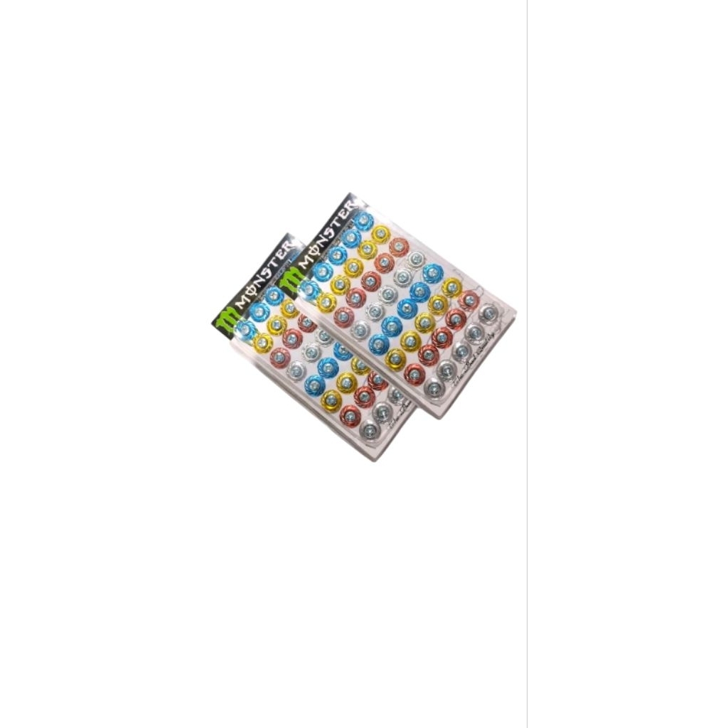 * Baut M6 baut plat nomor plus ring & mur Panjang 18 mm