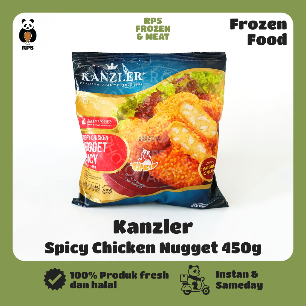 Kanzler spicy chicken naget 450gr, naget kanzler, naget pedas kanzler, naget kanzler, naget pedas ka