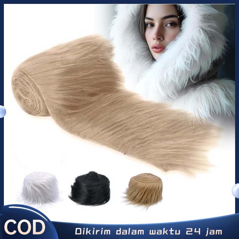 1.5 Meter Kain Bulu Korea Kain Bulu Panjang Diy Kain Bulu Rasfur Bulu Panjang Kain Bulu Rasfur Meter