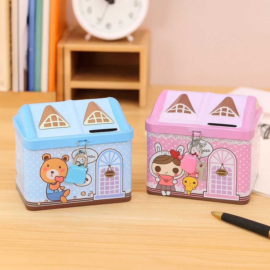 NS - Celengan Kaleng Kunci Gembok Kotak Buka Tutup Unicorn