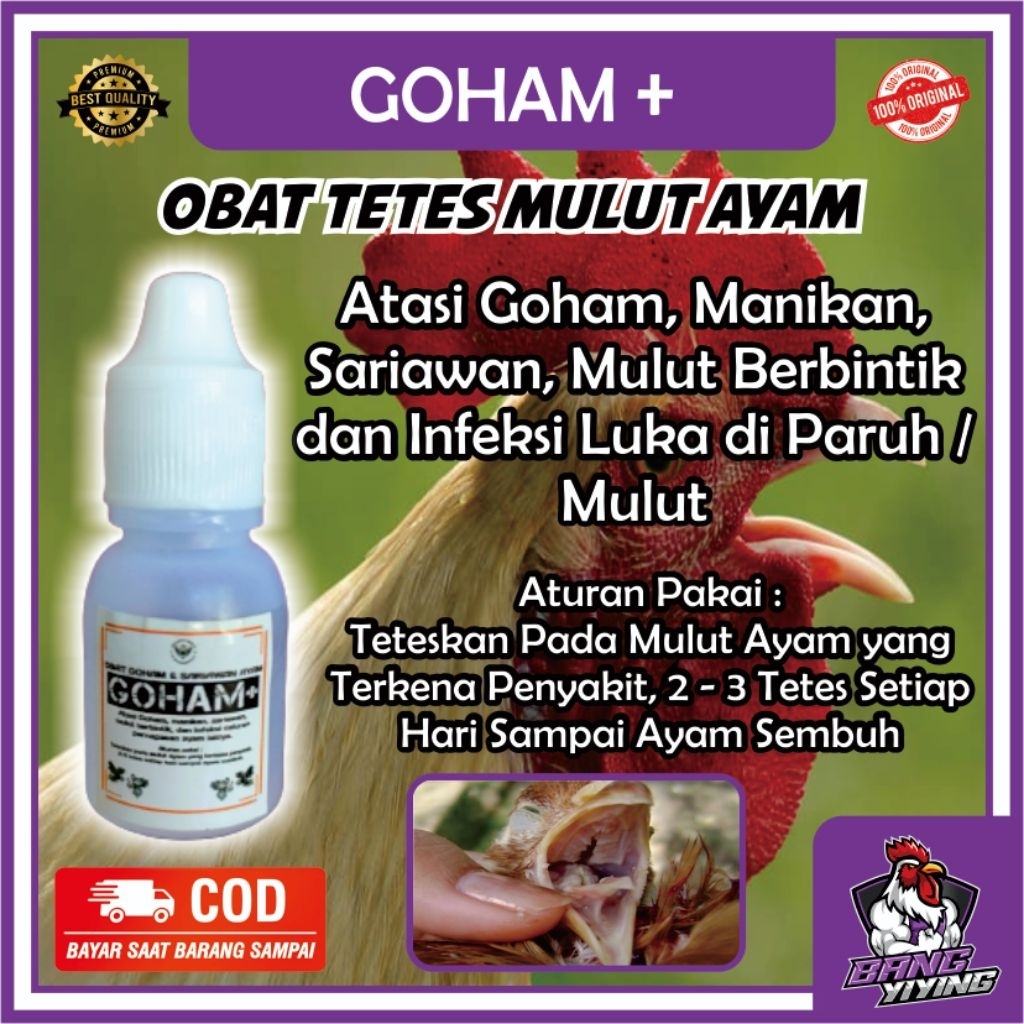 Obat Goham Manikan GOHAM+ Mengobati Sariawan Manikan paruh berbintik