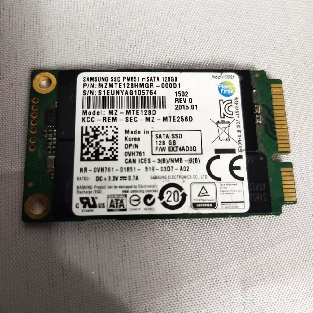 SSD MSATA mSATA SAMSUNG 128GB