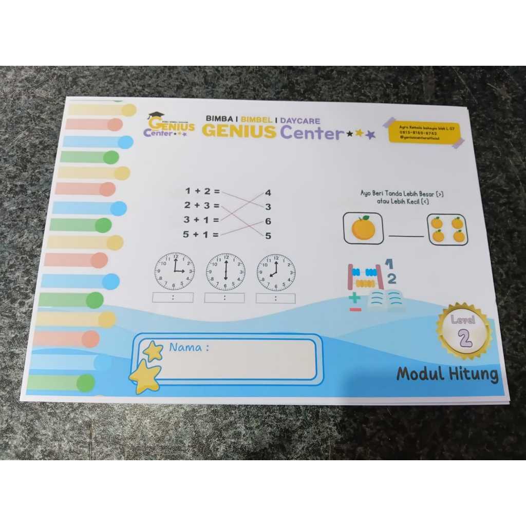 MODUL HITUNG LEVEL 2 GENIUS CENTER A4 FULLCOLOR