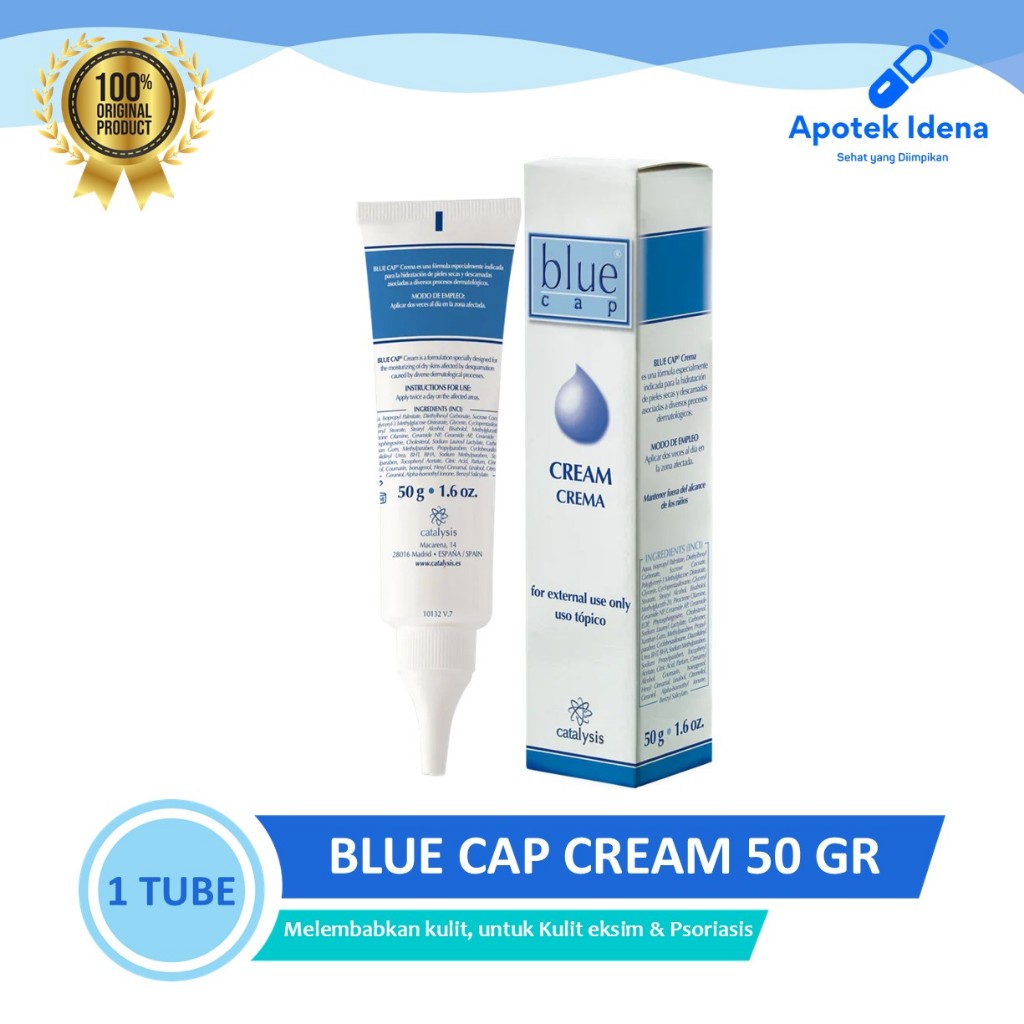BLUE CAP CREAM 50gr Original untuk kulit eksim, psoriasis
