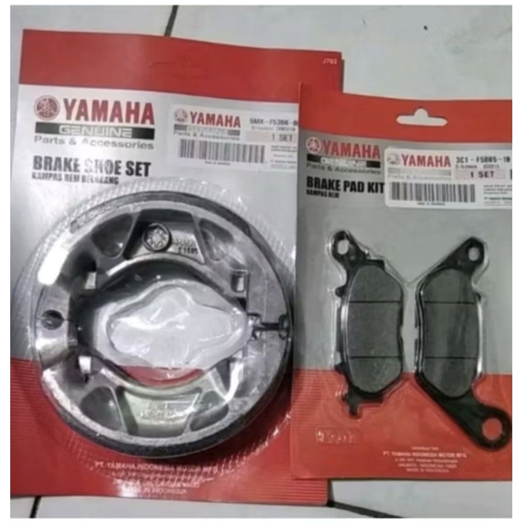 Paket Kampas Rem Depan (3C1) + Kampas Rem Belakang Mio J Mio Gt Mio Soul Gt 115 Fino Xride 115