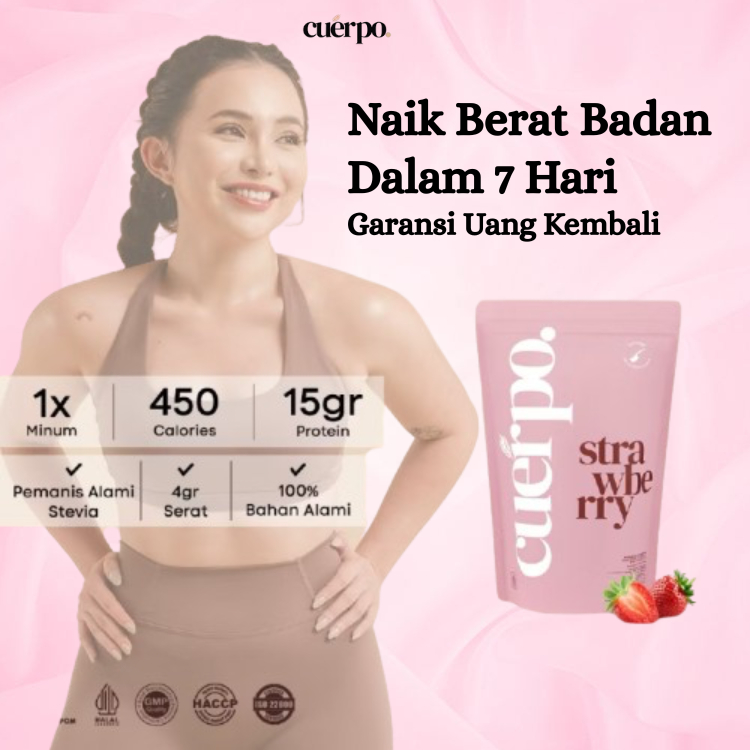 Cuerpo Susu Rasa Strawberry Meningkatkan Nafsu Makan & Penggemuk Badan