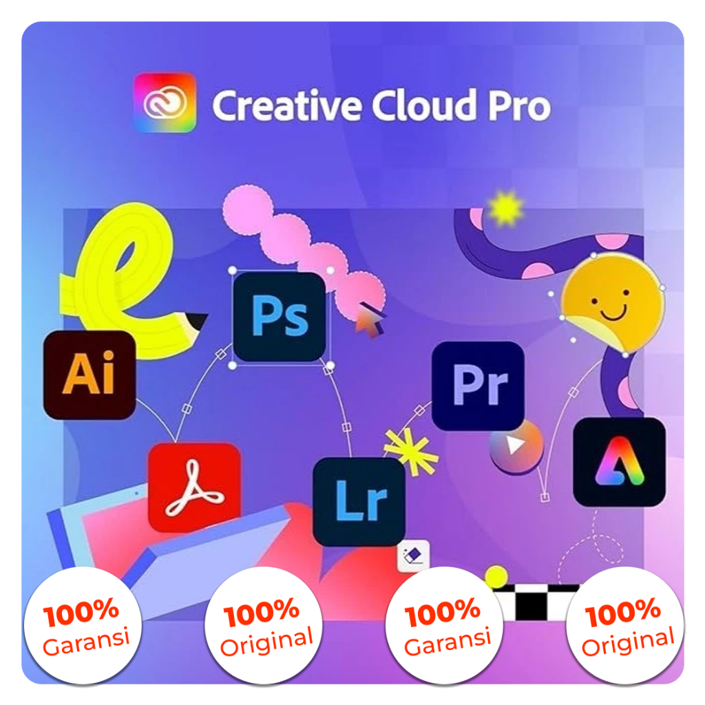 Adob Creative Cloud Pro All Apps CC | PC Mac Android Ipad | Generative AI Firefly | Langganan Resmi 
