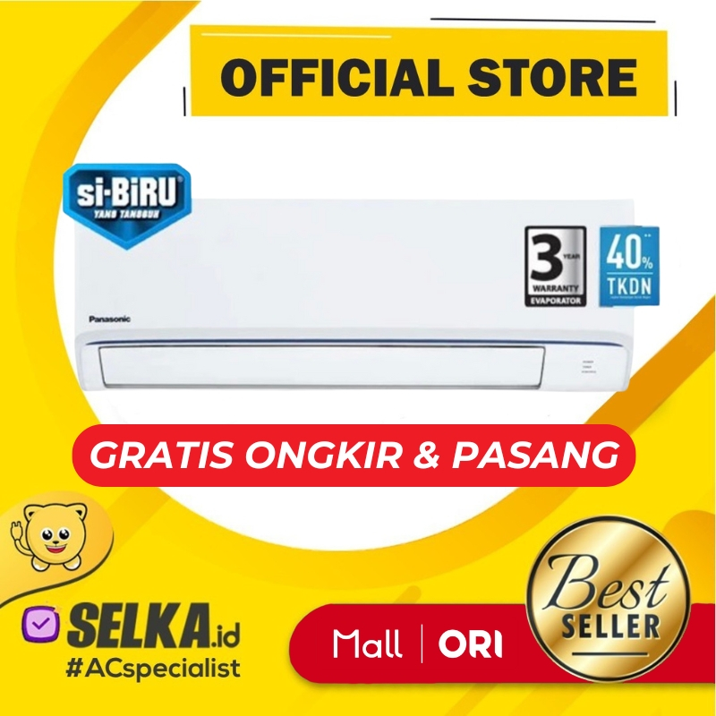 PANASONIC CS-LN5AKJ + PASANG SI-BIRU AC SPLIT 1/2 PK STANDARD