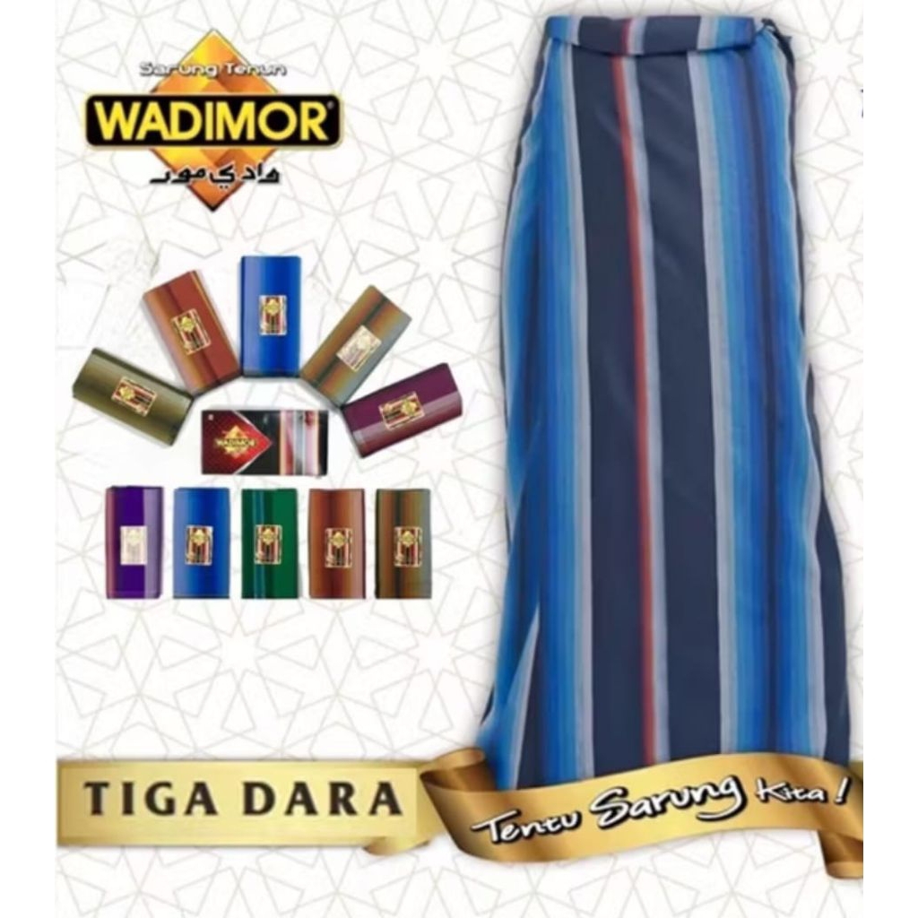 Sarung Wadimor 3 Dara (GROSIR / ECER) Wadimor Sarung Tenun Tiga Dara