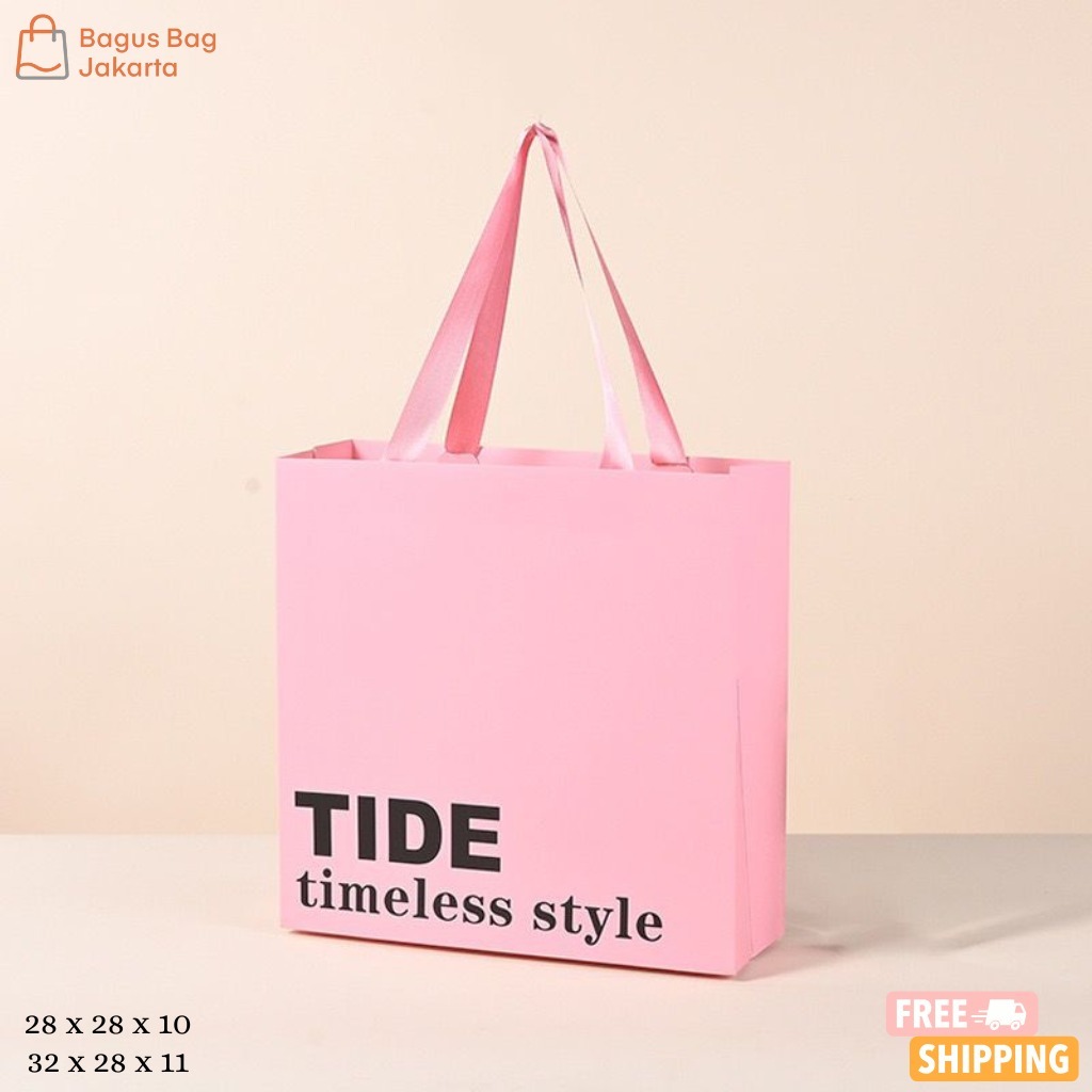 BagusBag Paper Bag Eco Friendly Polos Besar Premium | Tas Kertas Kado Hampers Souvenir Goodie Bag