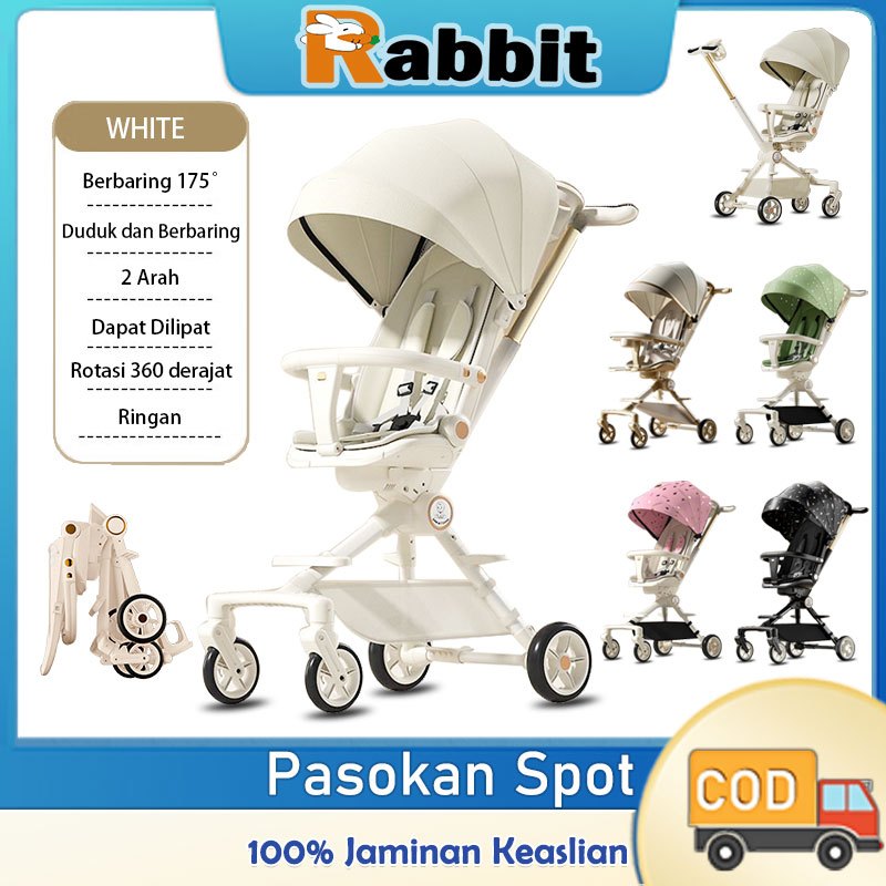 Rabbit Stroller Baby Lipat Travelling Stroller Anak Kereta Dorong Bayi 2 Arah 0-5 Tahun