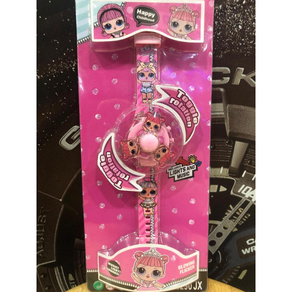 Jam Tangan Anak Spinner Musik Lampu Karakter LOL