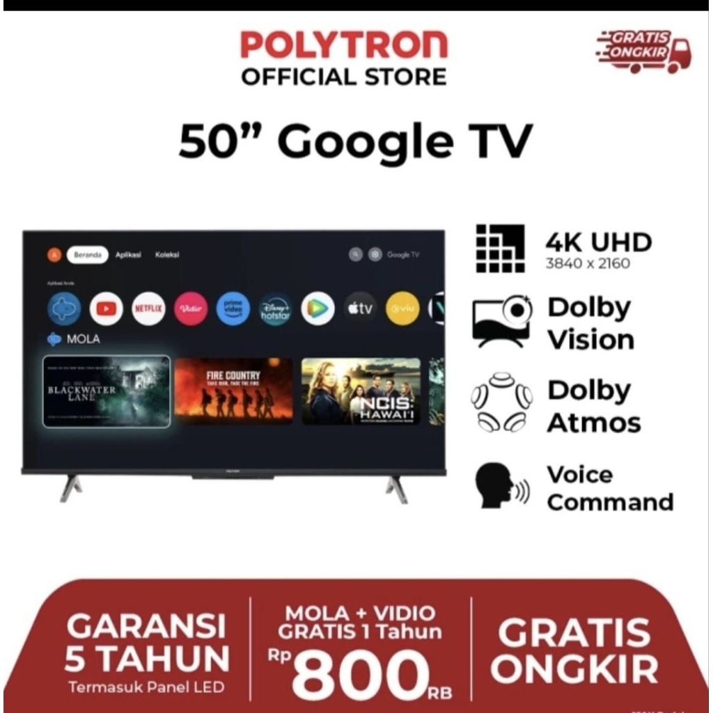 LED POLYTRON 50 INCI GO0GLE TV 4K UHD PLD 50UG5959