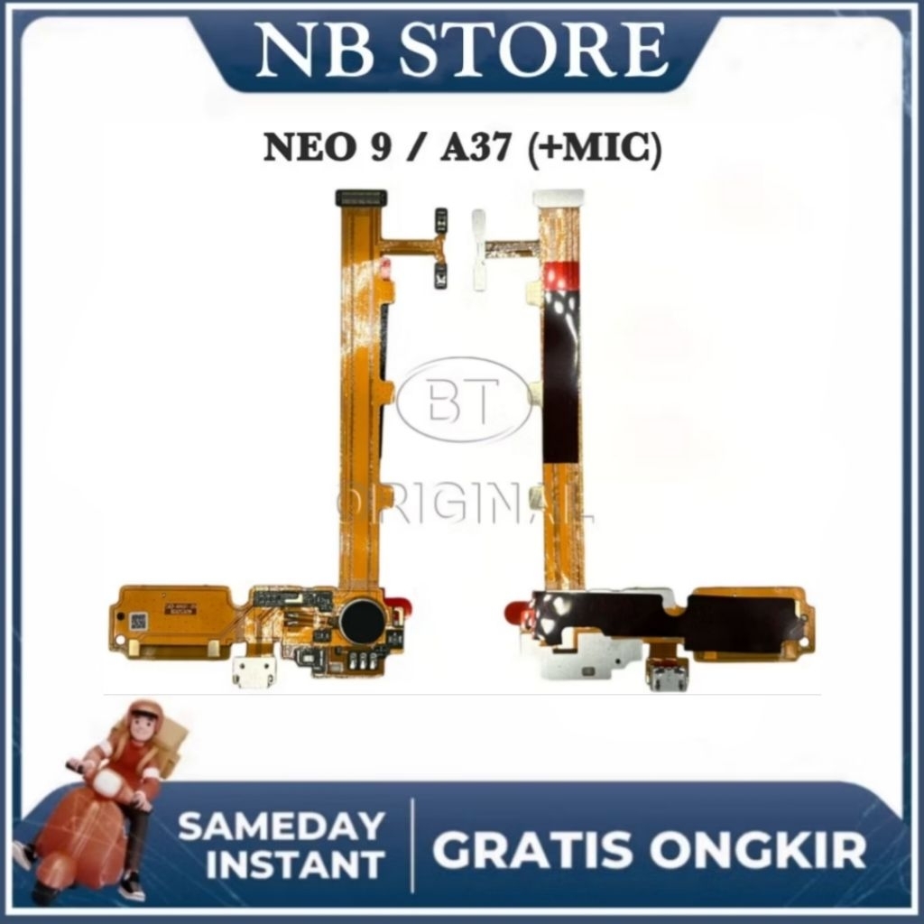 KONEKTOR CAS OPPO A37 / A37F / NEO 9 FLEXIBEL CHARGER MIC VOLUME PAPAN CAS + IC ORYGINAL